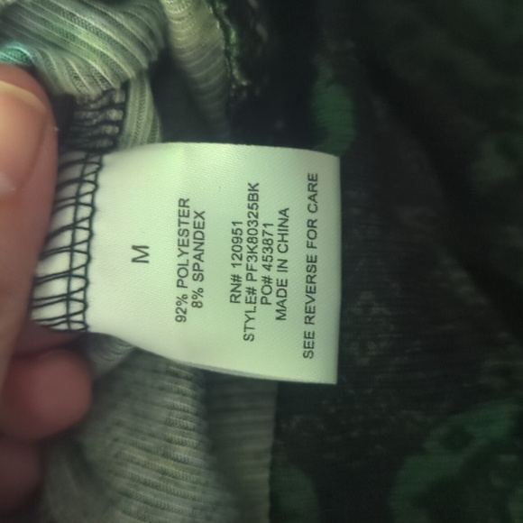 Pink Rose Womens Pants Flare Leg Ribbed Black Green Stretch Pull On Medium - Picture 7 of 8